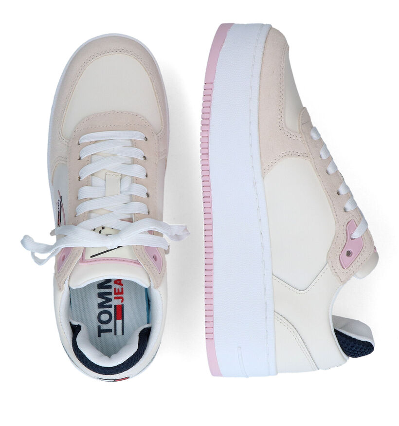 Tommy Hilfiger Iconic Flatform Baskets en Beige en cuir (314134)