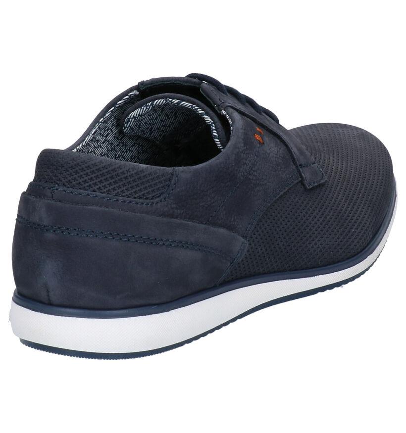 Borgo Sport Blauwe Veterschoenen in nubuck (265949)