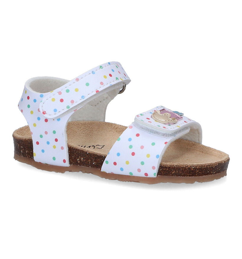 Milo & Mila Sandales en Blanc en simili cuir (309016)