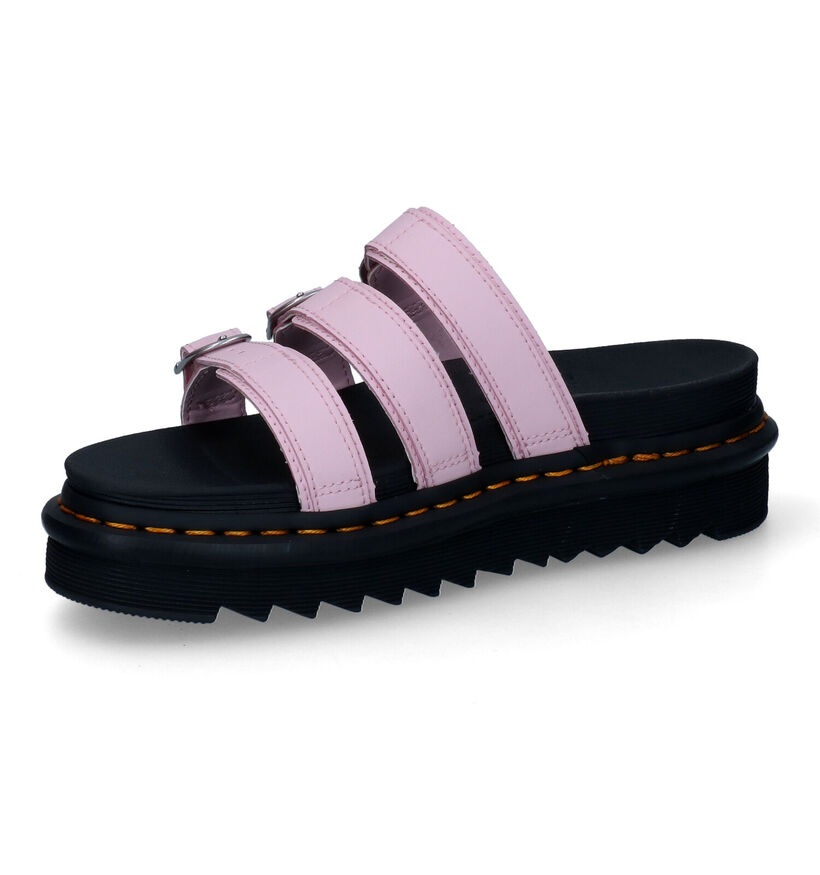 Dr. Martens Blaire Slide Nu-pieds en Rose en simili cuir (303587)