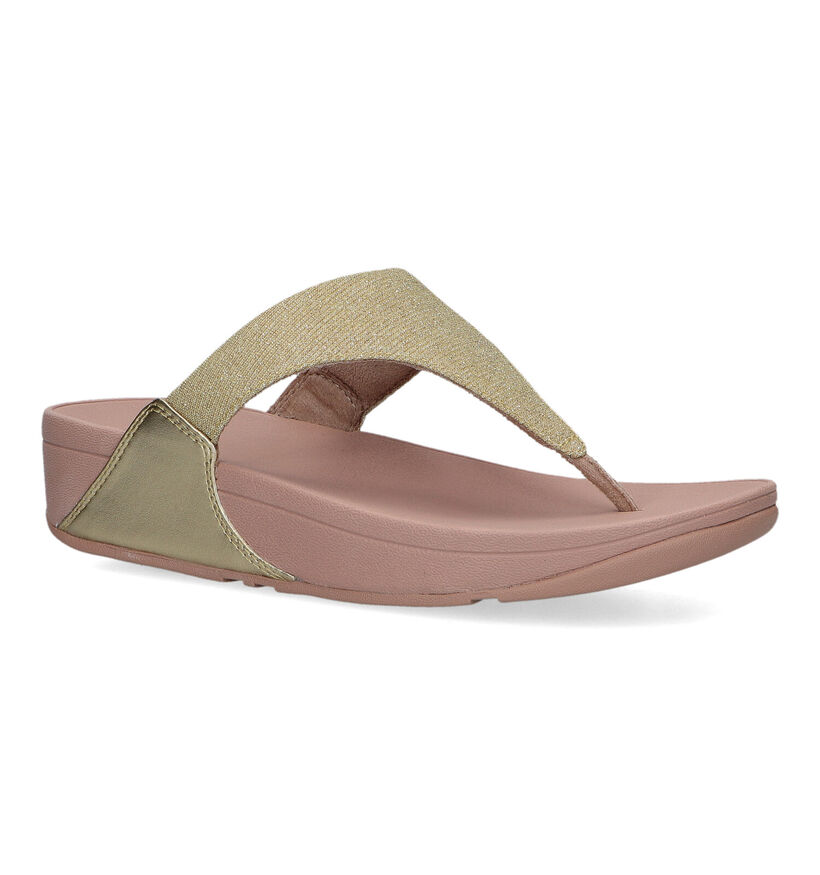 FitFlop Lulu Shimmerlux Gouden Teenslippers voor dames (320469)