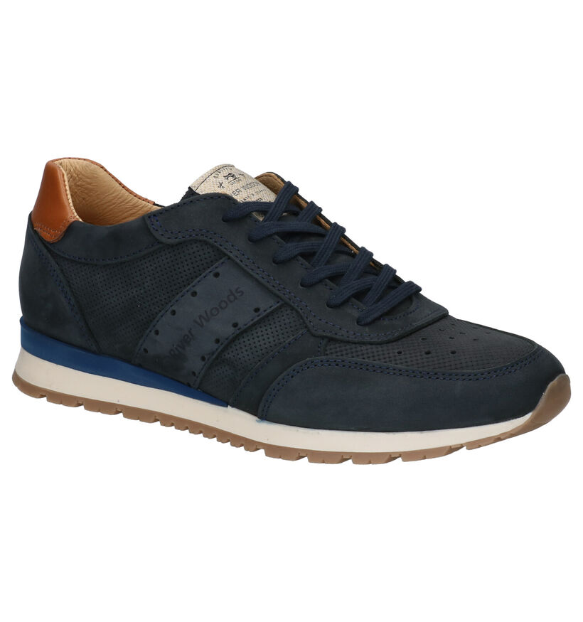 River Woods Buddy Blauwe Veterschoenen in nubuck (271148)