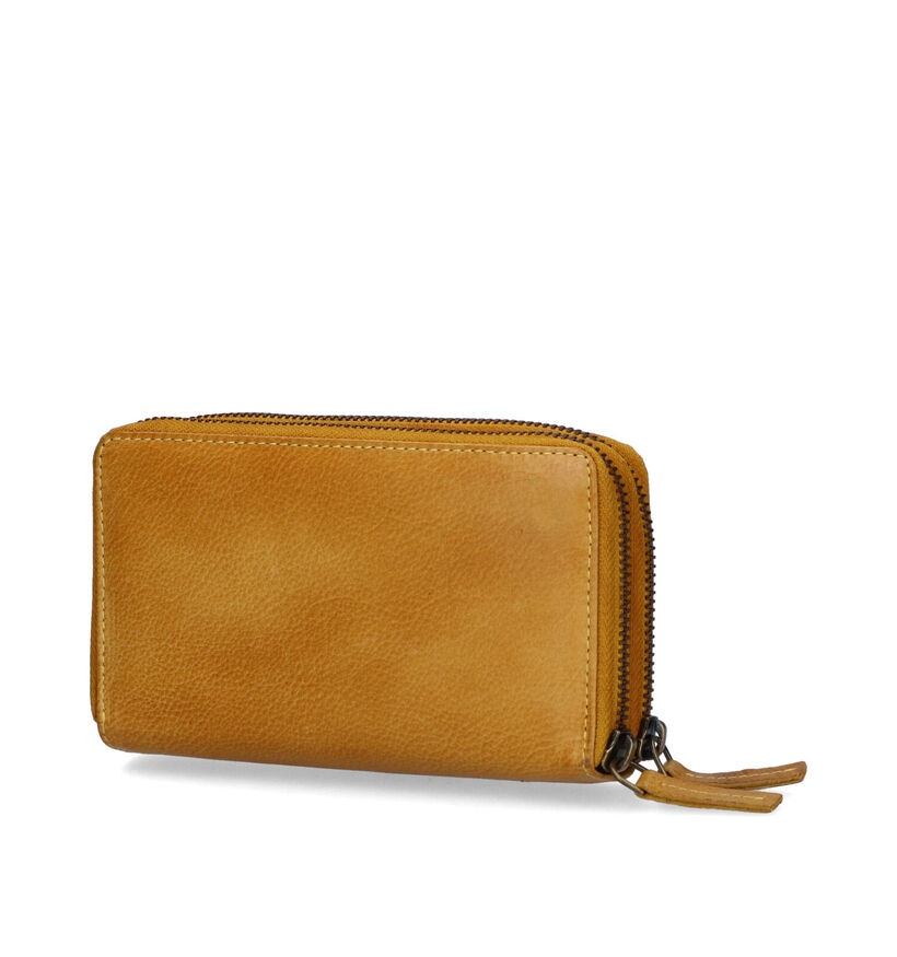 Label M Porte-monnaie zippé en Cognac pour femmes (358853)