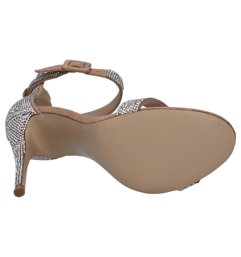 Steve Madden Mischa Zilveren Sandalen in stof (236918)