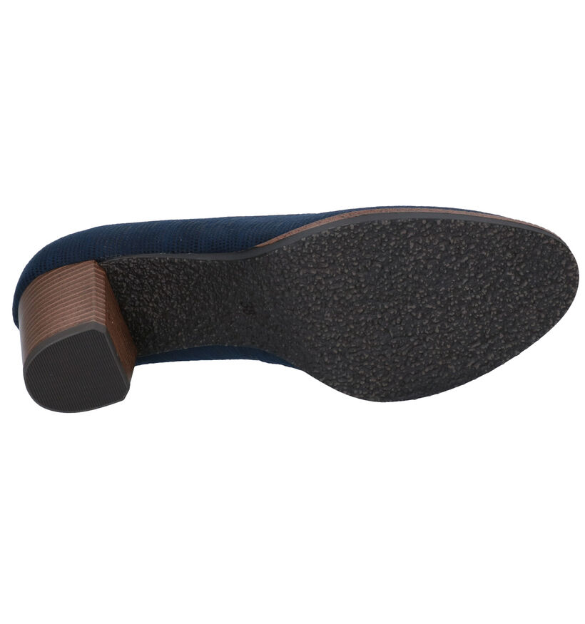 Marco Tozzi Feel Me Blauwe Pumps in stof (281701)