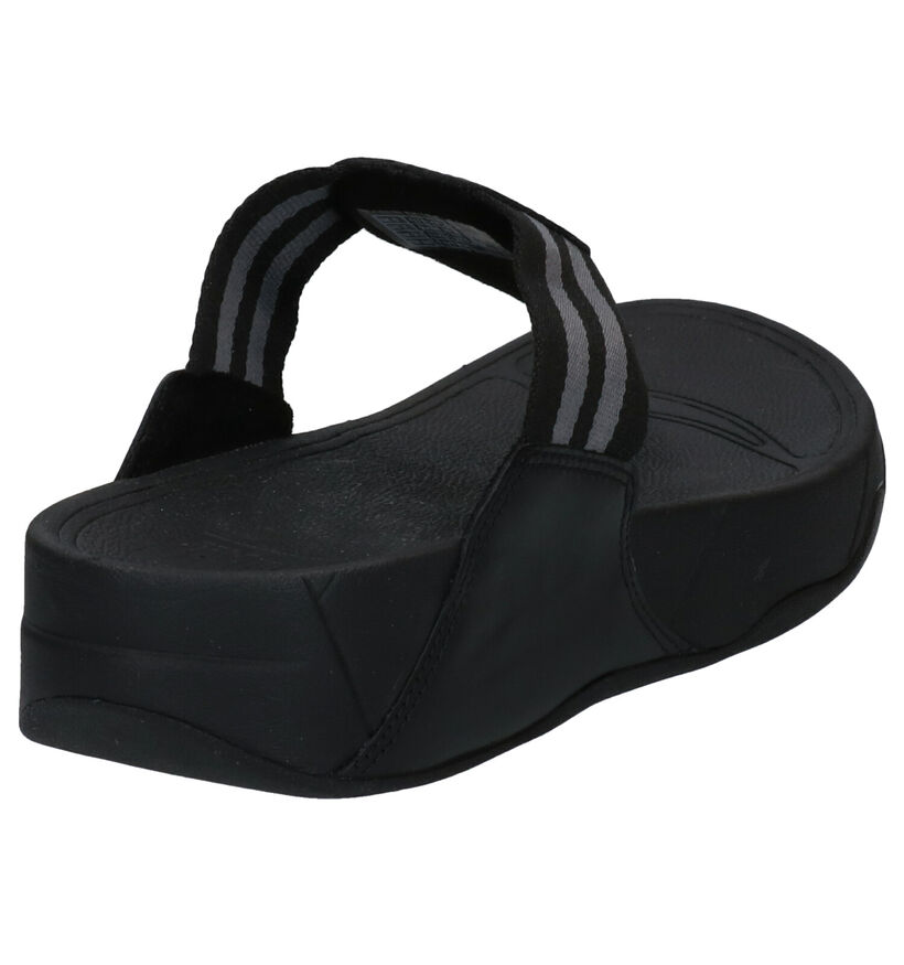 FitFlop Walkstar Zwarte Teenslippers in leer (293471)