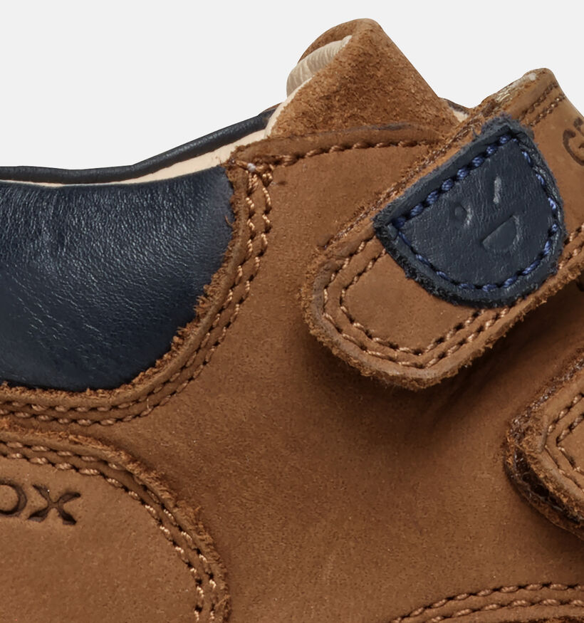 Geox Macchia Boy Bruine Babyschoenen met Velcro voor jongens (377744) - geschikt voor steunzolen