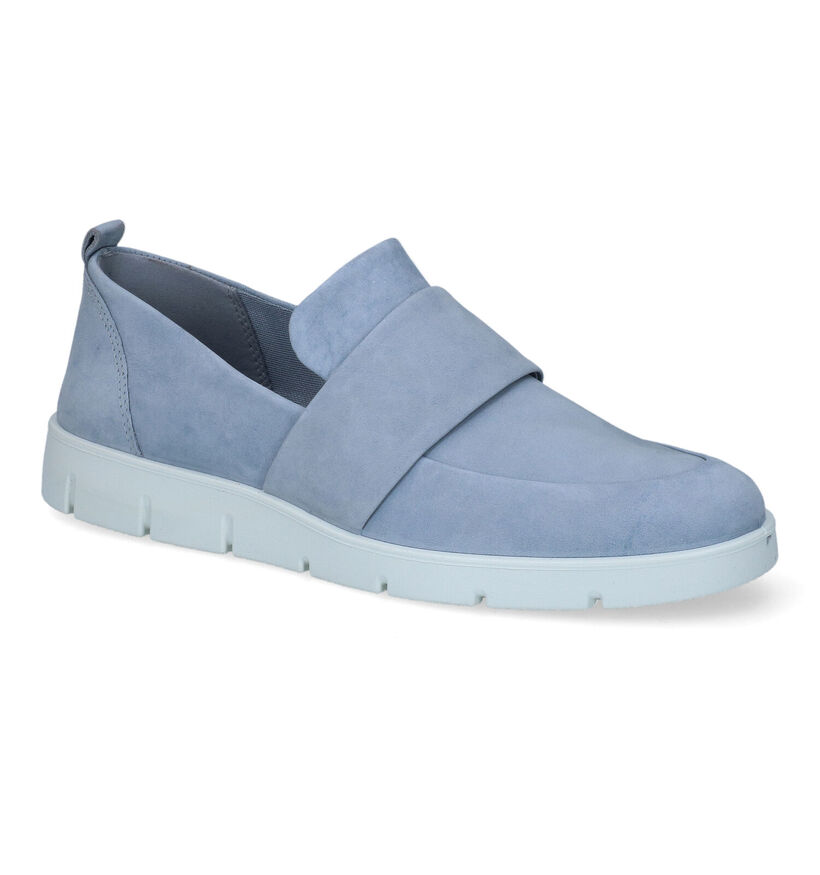 ECCO Bella Blauwe Instappers in nubuck (307490)