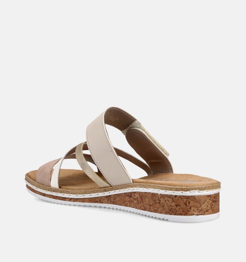 Rieker Beige Slippers met Gesp voor dames (370393)