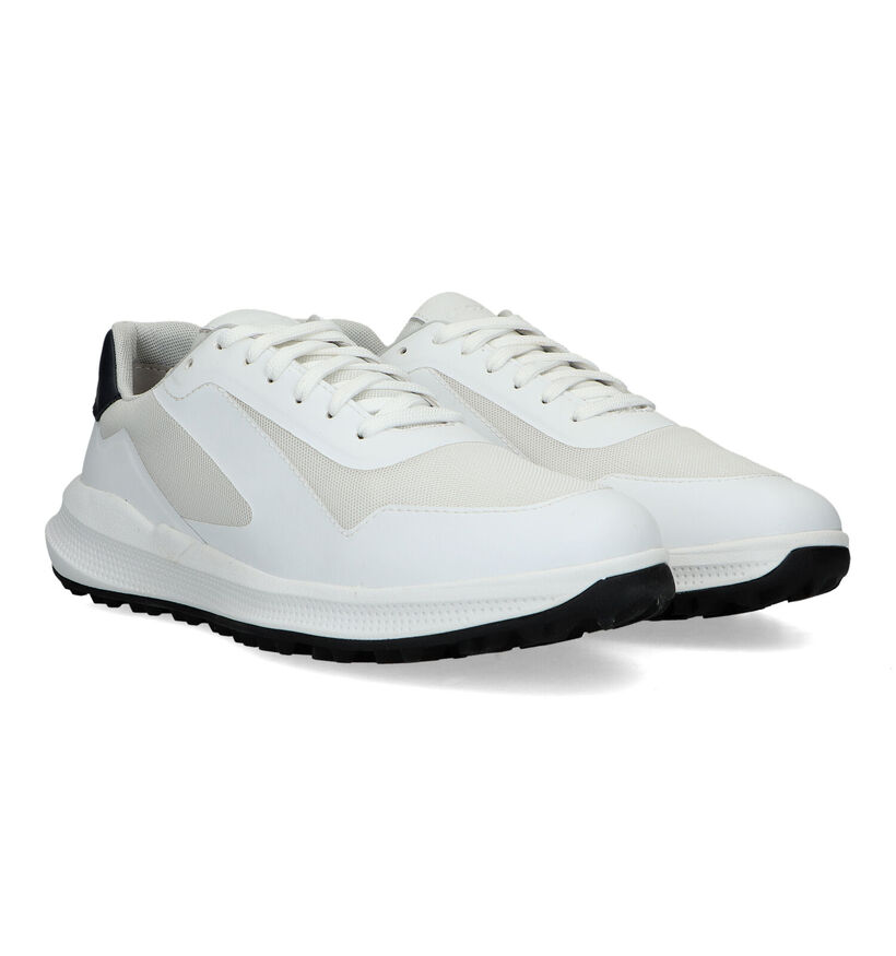Geox PG 1X Witte Veterschoenen voor heren (326729) - geschikt voor steunzolen
