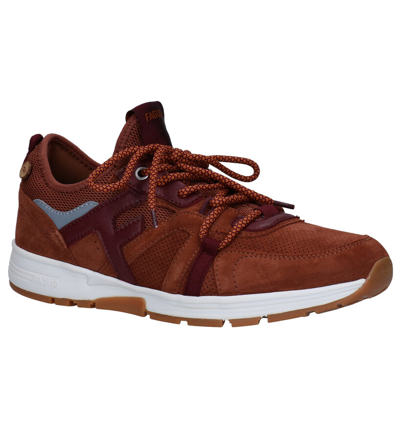 Faguo Willowsocks Cognac Sneakers in daim (280265)