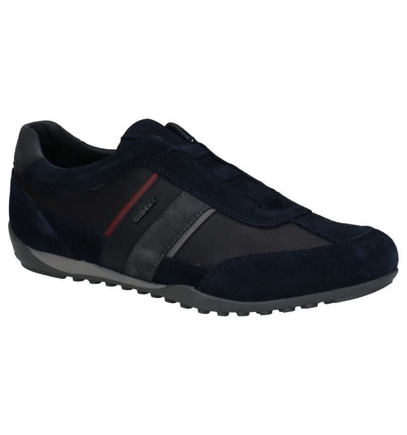 Geox Wells Chaussures sans lacets en Noir en daim (300882)