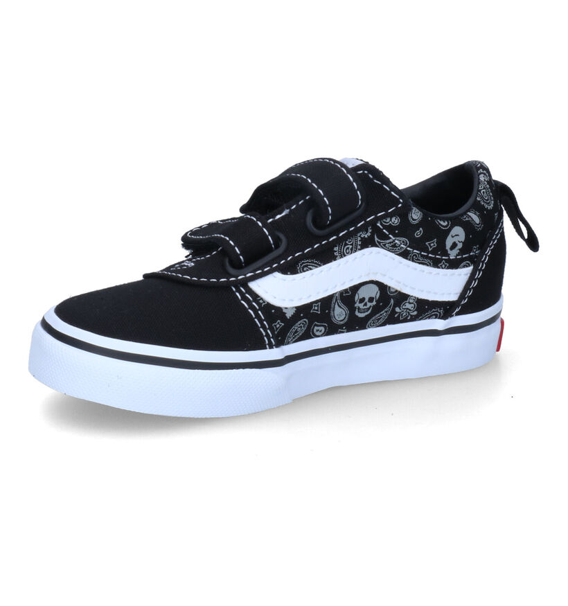 Vans Ward Skull Bandana Zwarte Sneakers in kunstleer (303046)