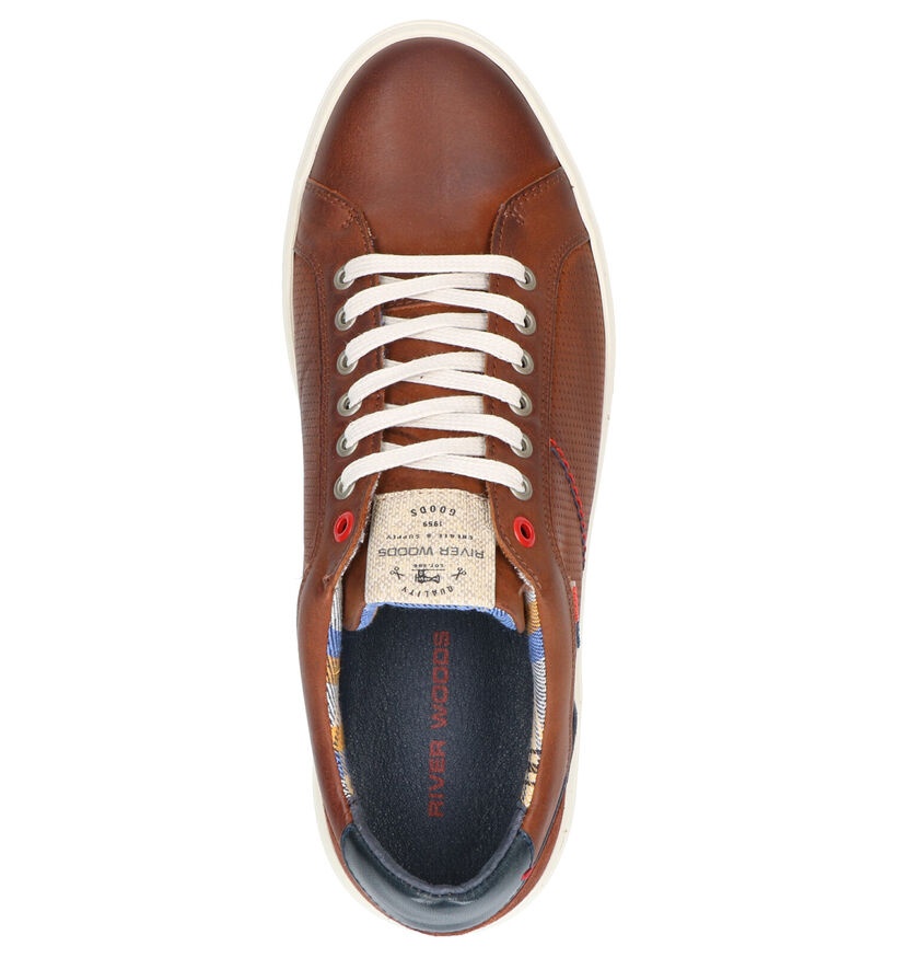 River Woods Blair Chaussures à Lacets en Cognac en cuir (271153)