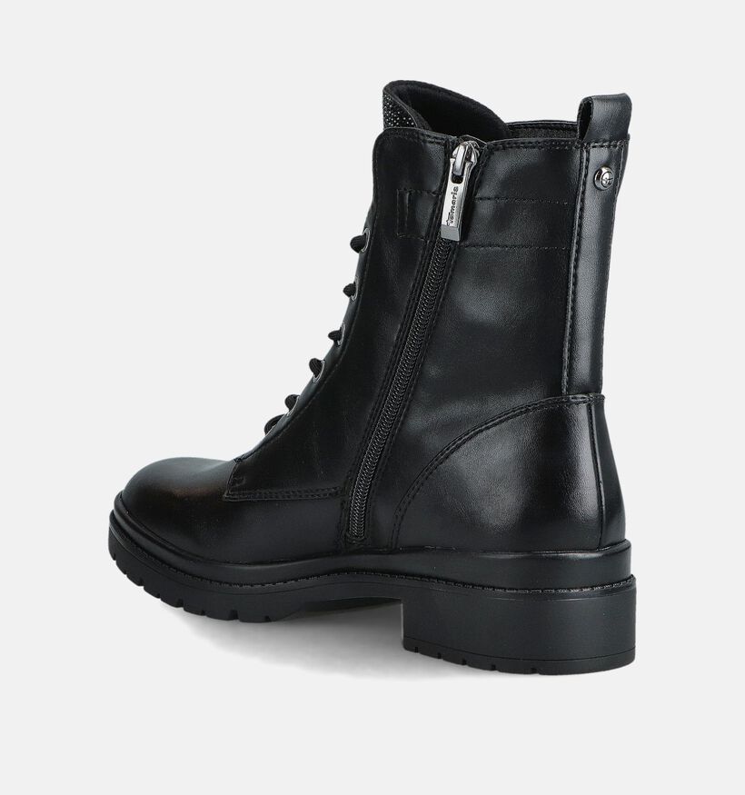 Tamaris Zwarte Veterboots voor dames (362755) - geschikt voor steunzolen