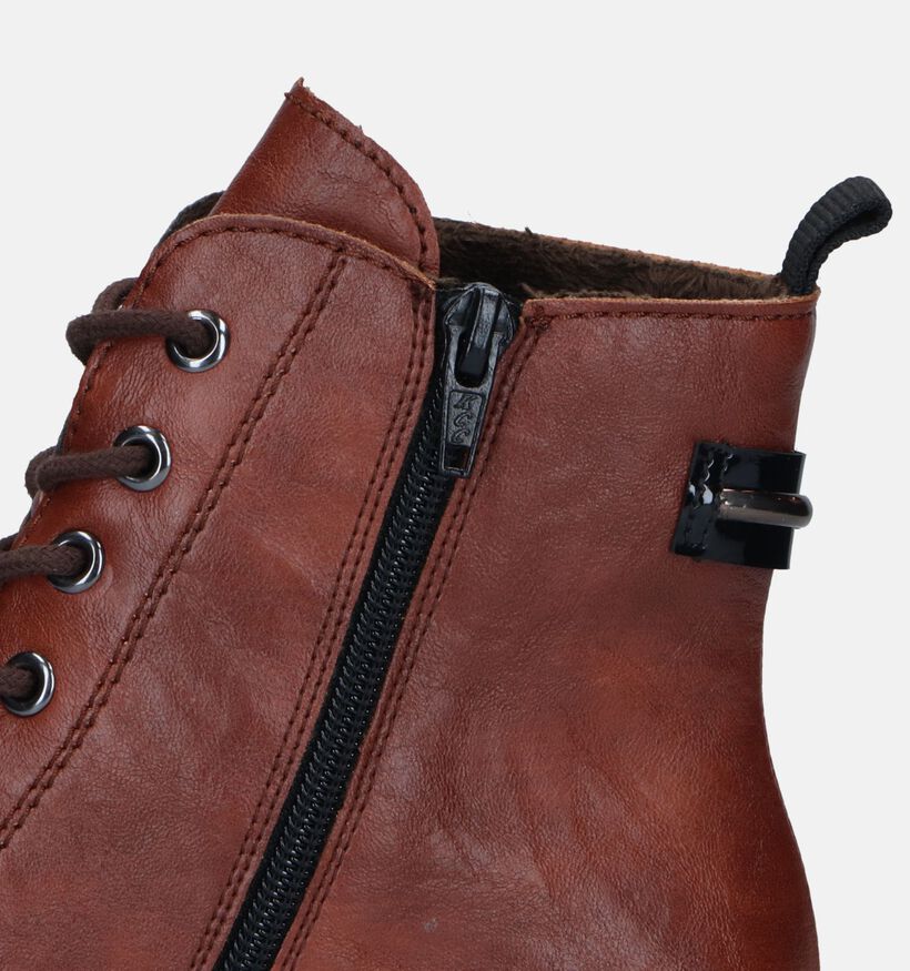 Rieker Bottines à lacets en Cognac pour femmes (331601)