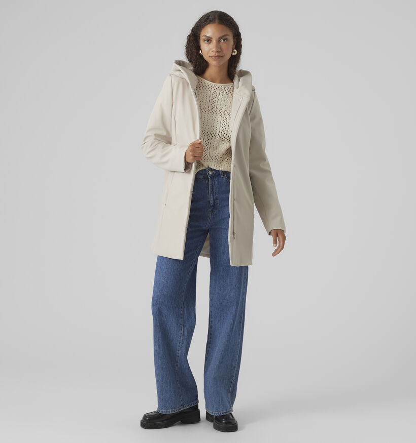 Vero Moda Softshelldonna Manteau long en Beige pour femmes (352104)