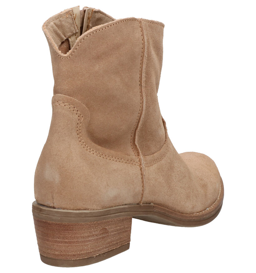 Via Limone Glamo Bottes en Beige en daim (274140)