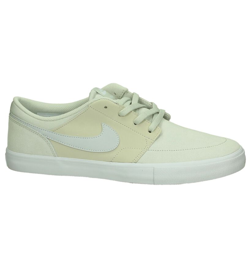 Ecru Skateschoen Nike SB Portmore in kunstleer (198306)