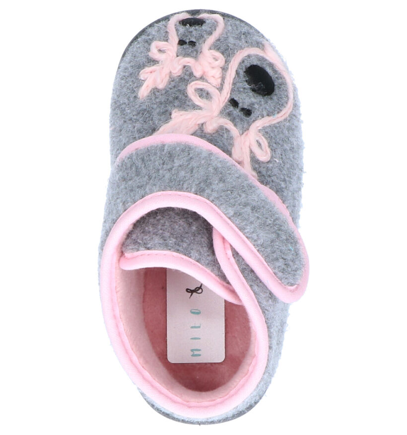 Milo & Mila Pantoufles fermées en Rose clair en textile (254987)