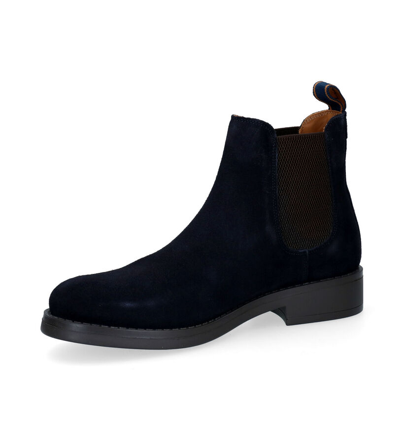 Gant Brookly Blauwe Chelsea Boots in daim (294463)