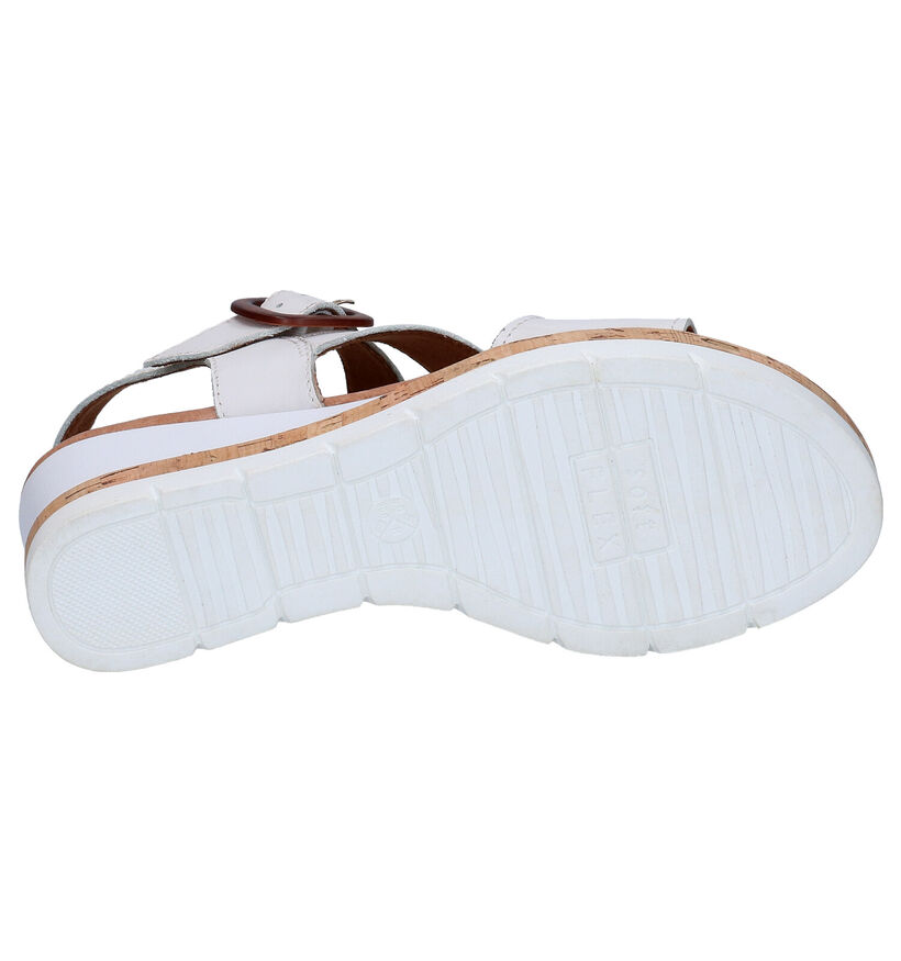 Jana Sandales à talons en Blanc en cuir (270477)