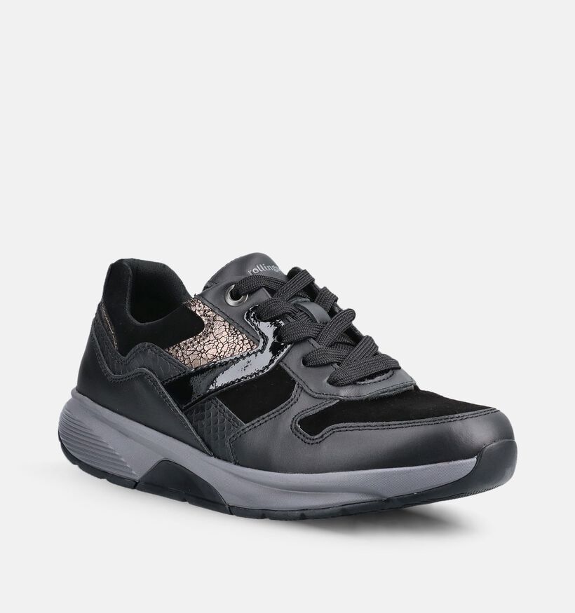 Gabor Zwarte Sneakers voor dames (376942) - geschikt voor steunzolen