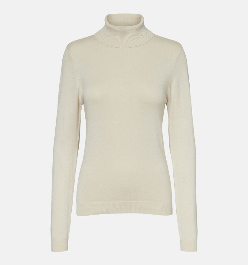 Vero Moda Glory Pull avec col roul&eacute; en Beige pour femmes (344091)