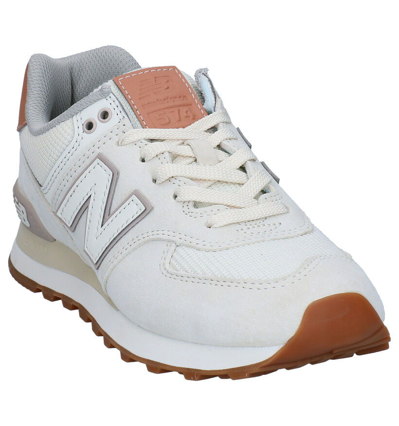 New Balance WL574 Baskets en Rose pour femmes (301950) - pour semelles orthopédiques