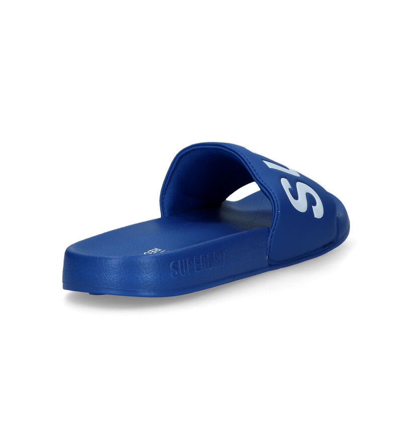 Superdry Code Core Vegan Blauwe Badslippers in kunststof (326925)