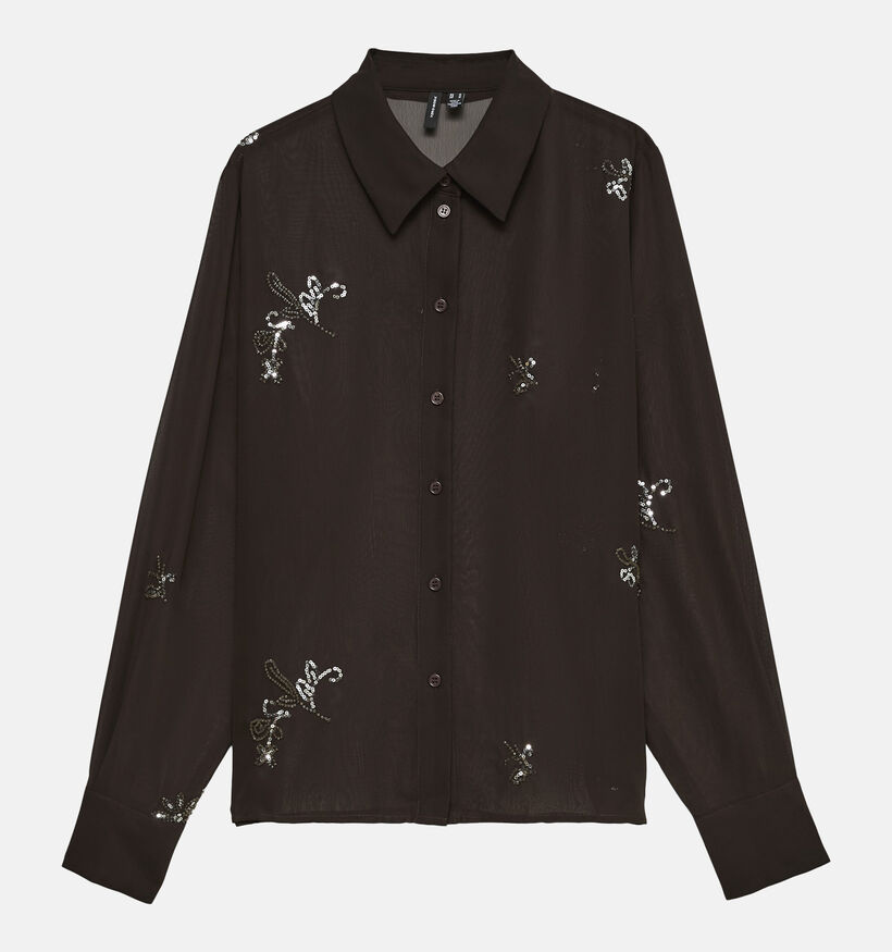 Vero Moda Gilma Donkerbruine Blouse voor dames (379700)