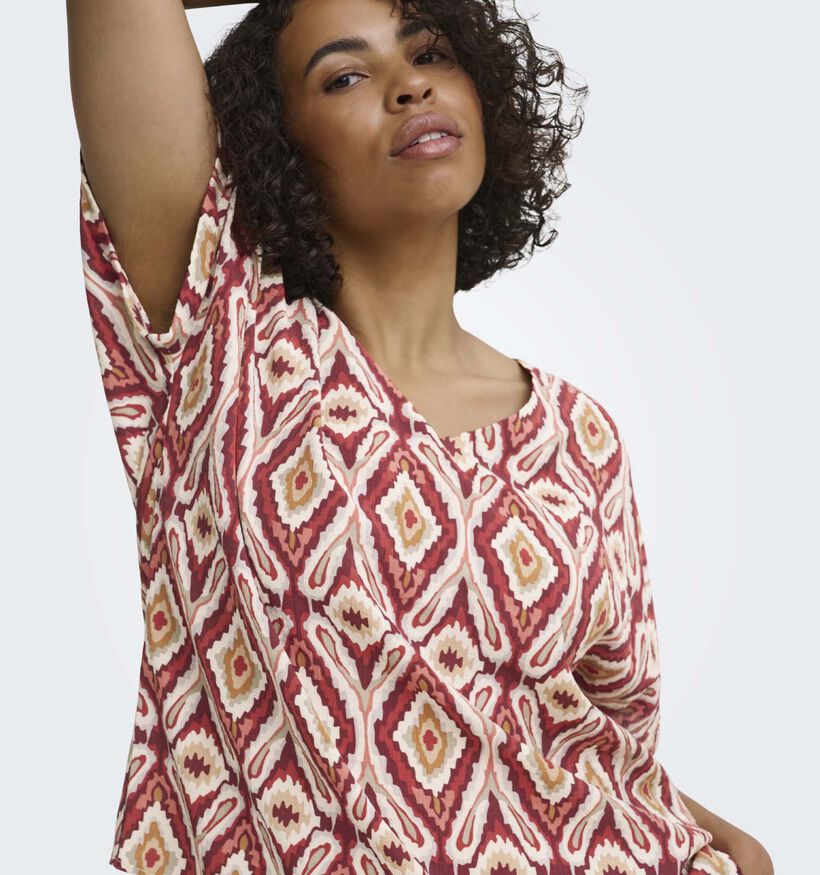 ONLY Carmakoma Belly Mika Rode Blouse voor dames (378395)