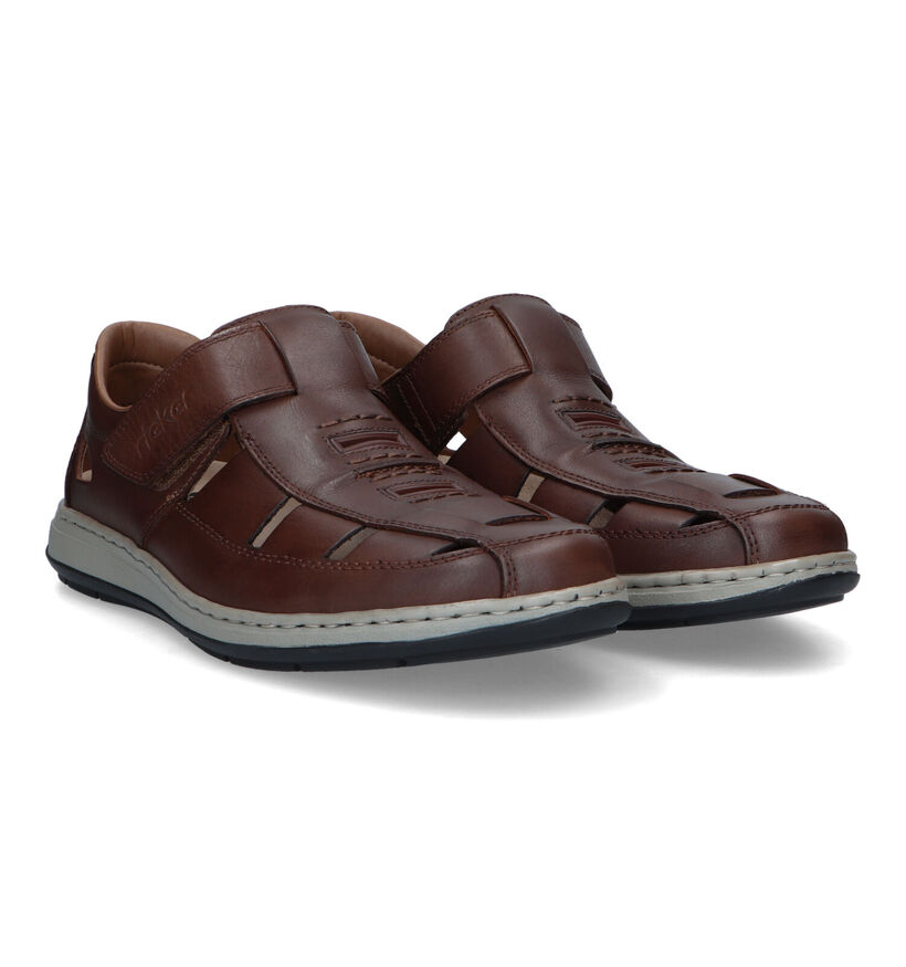 Rieker Bruine Sandalen voor steunzolen voor heren (339187) - geschikt voor steunzolen