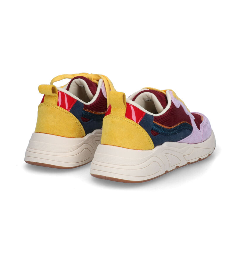 Poelman Baskets casual en Bordeaux pour femmes (316181)