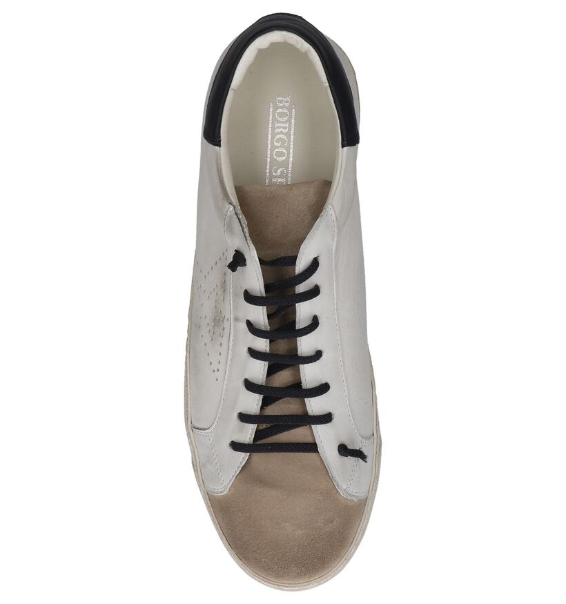 Borgo Sport Jerky Witte Lage Sneakers in daim (209763)