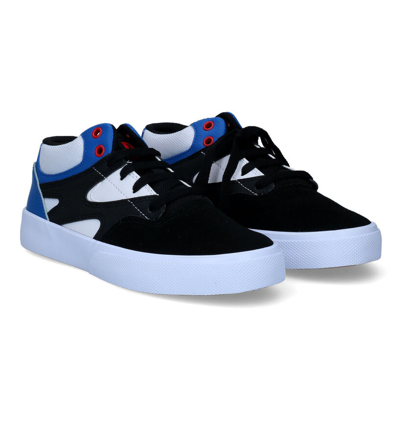 DC Shoes Kalis Vulc Mid Zwarte Sneakers in daim (303061)