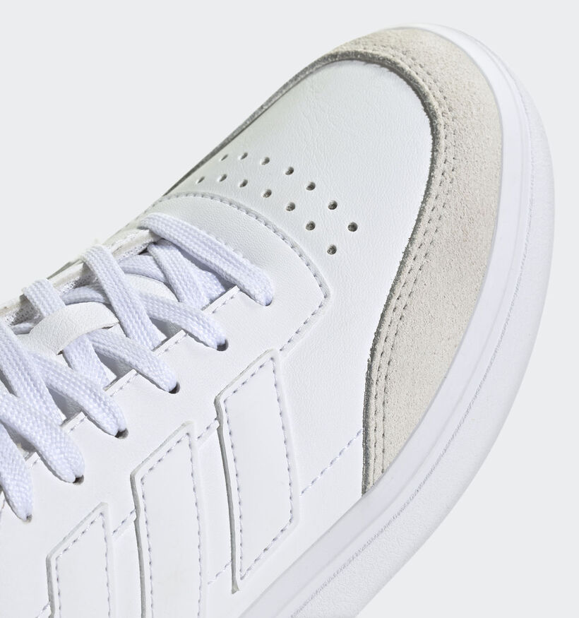 adidas Courtblock Witte Sneakers voor jongens, meisjes (362461) - geschikt voor steunzolen