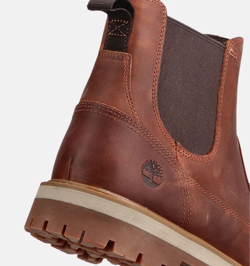 Timberland Britton Road Bottines Chelsea en Cognac pour hommes (376459) - pour semelles orthop&eacute;diques