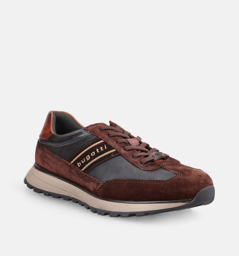 Bugatti Timon Chaussures plates en Brun fonc&eacute; pour hommes (375941) - pour semelles orthop&eacute;diques
