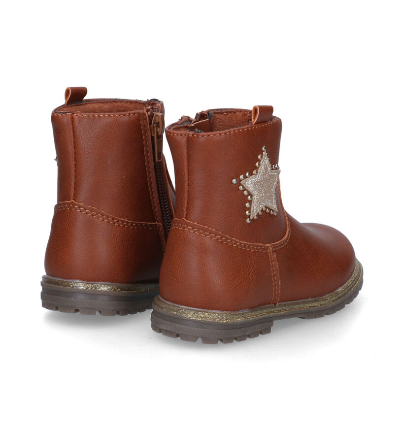 Milo & Mila Bottes courtes en Cognac pour filles (313590)