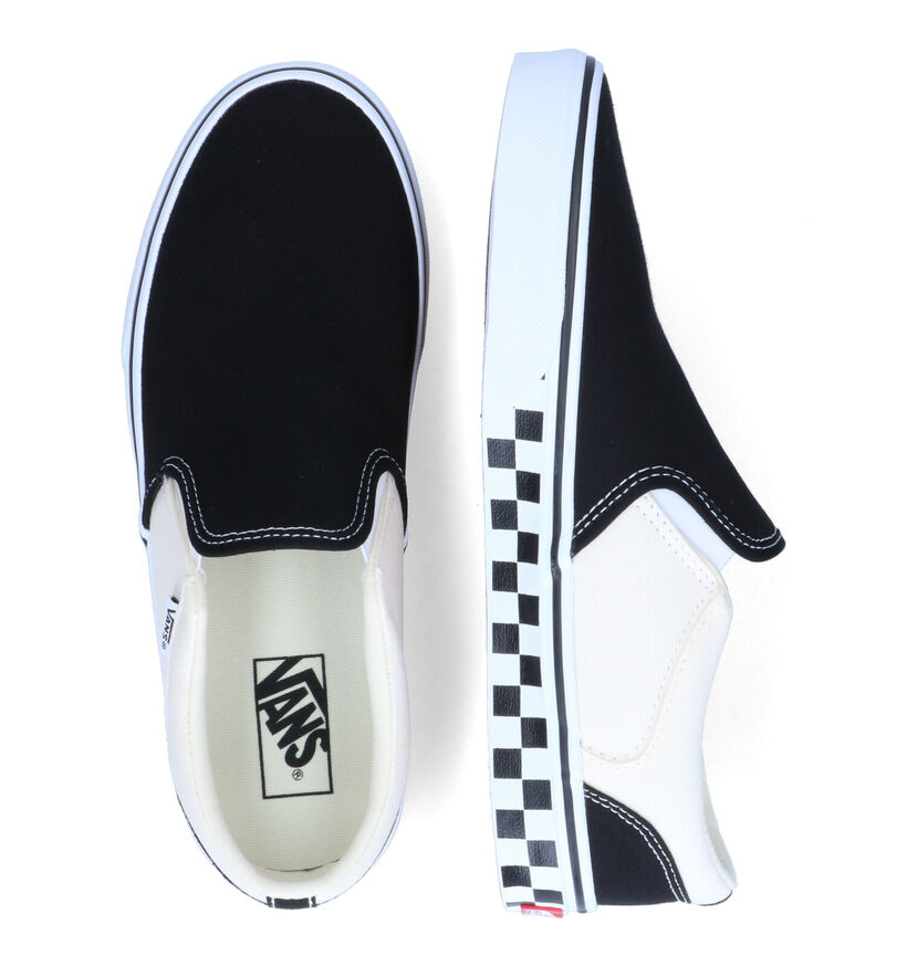 Vans Asher Wit/Zwarte Slip-on Sneakers voor heren (321114)