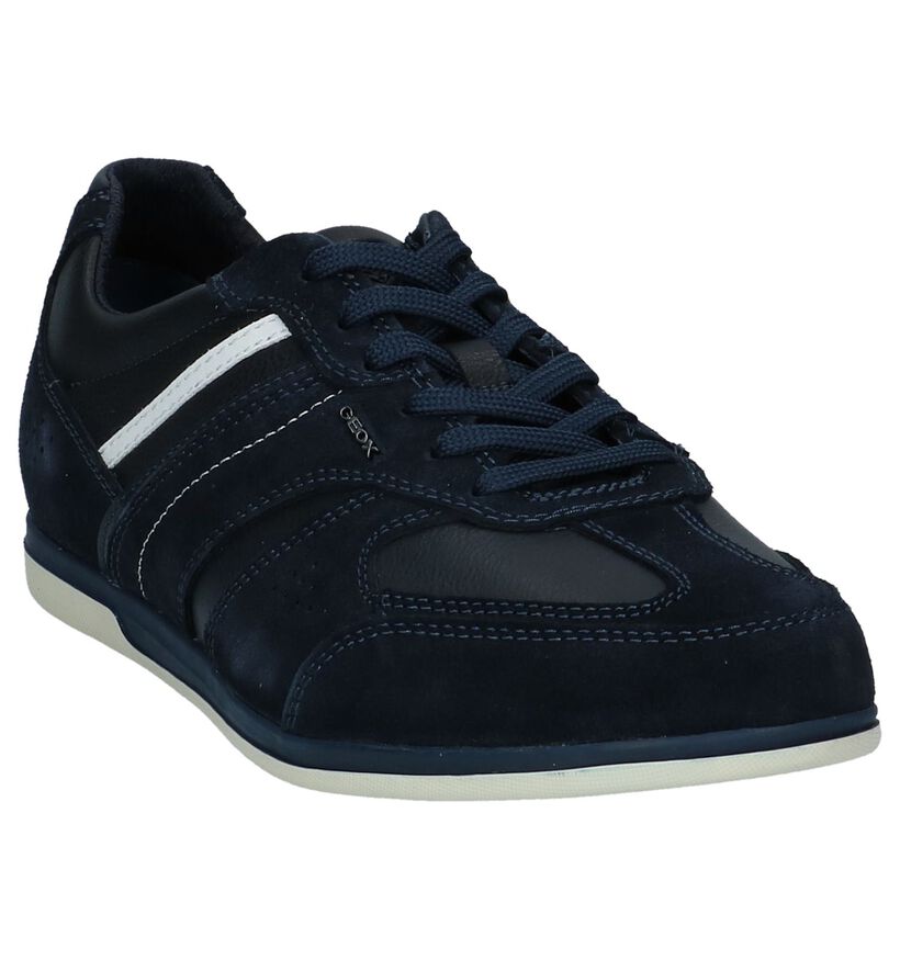 Casual Schoenen met Veters Donkerblauw Geox Renan in nubuck (212585)