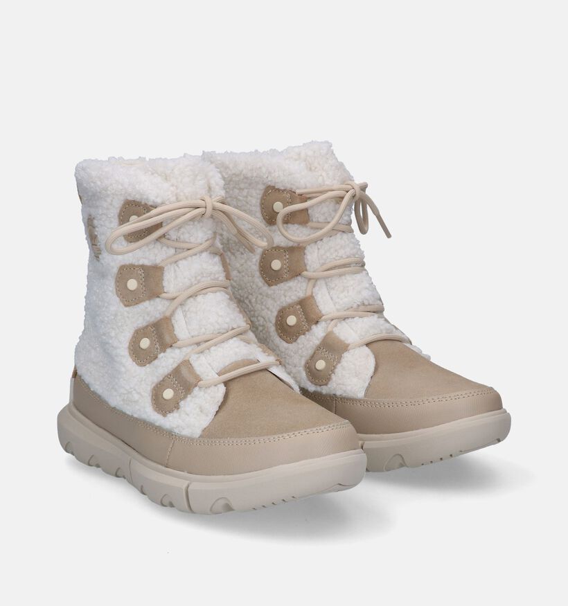 Sorel Explorer II Bottes de neige en Ecru pour femmes (294164) - pour semelles orthopédiques