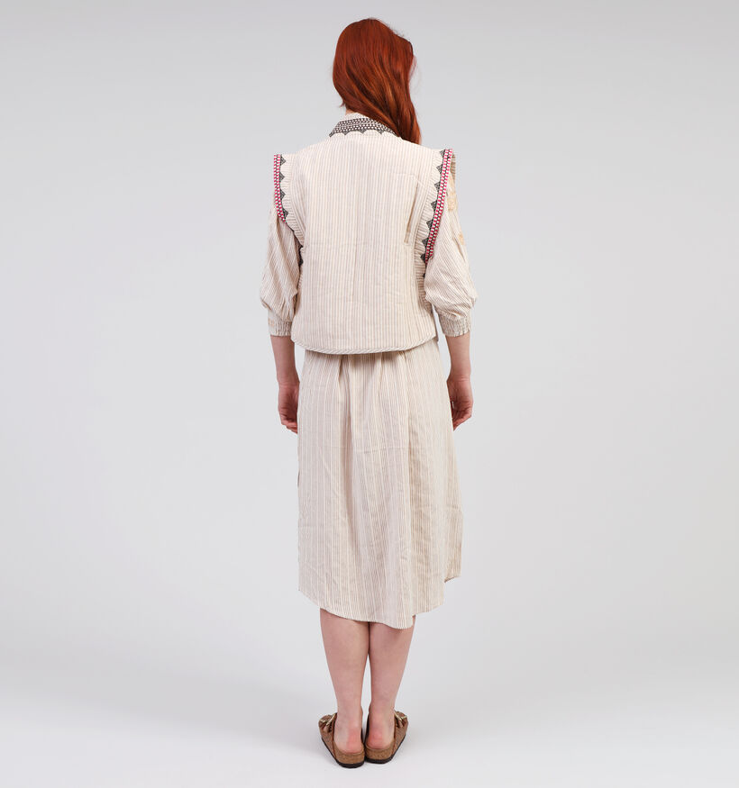 Reu Mazarine Boho Beige Gilet Mouwloos voor dames (357938)