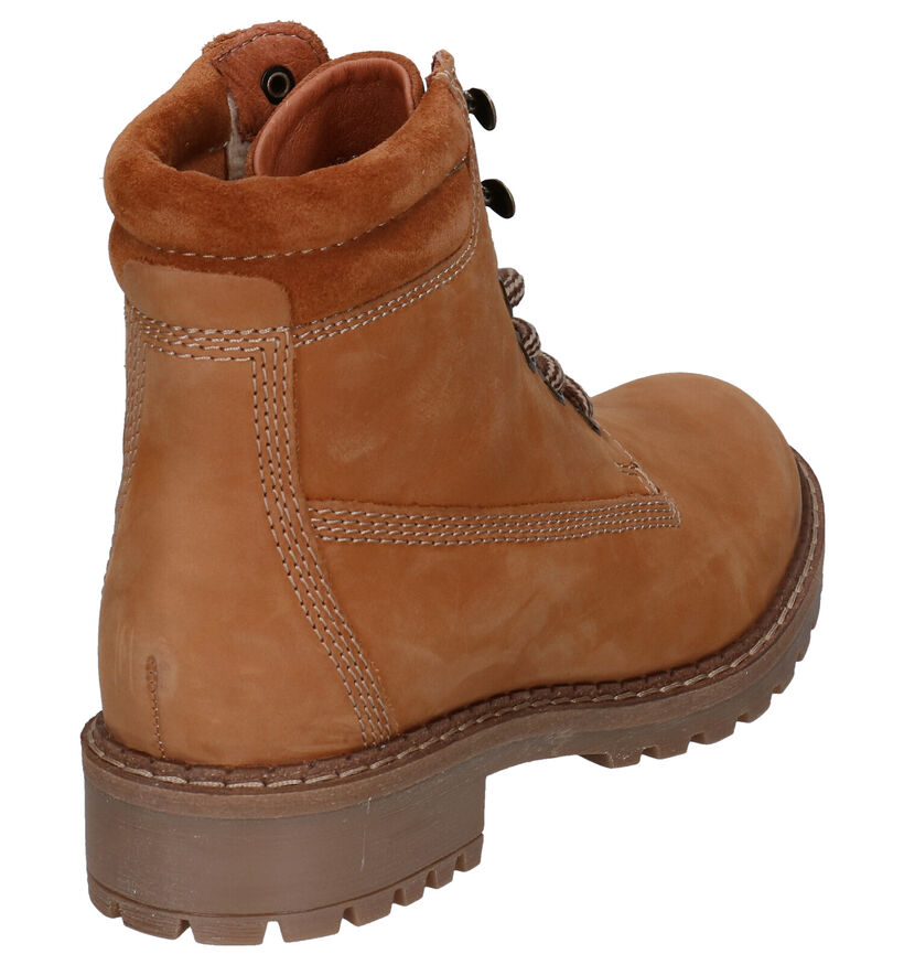 Dazzle Boots à lacets en Orange en nubuck (278832)