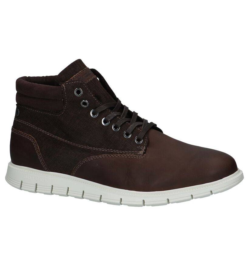 Bruine Boots Jack & Jones Pedro in leer (227602)