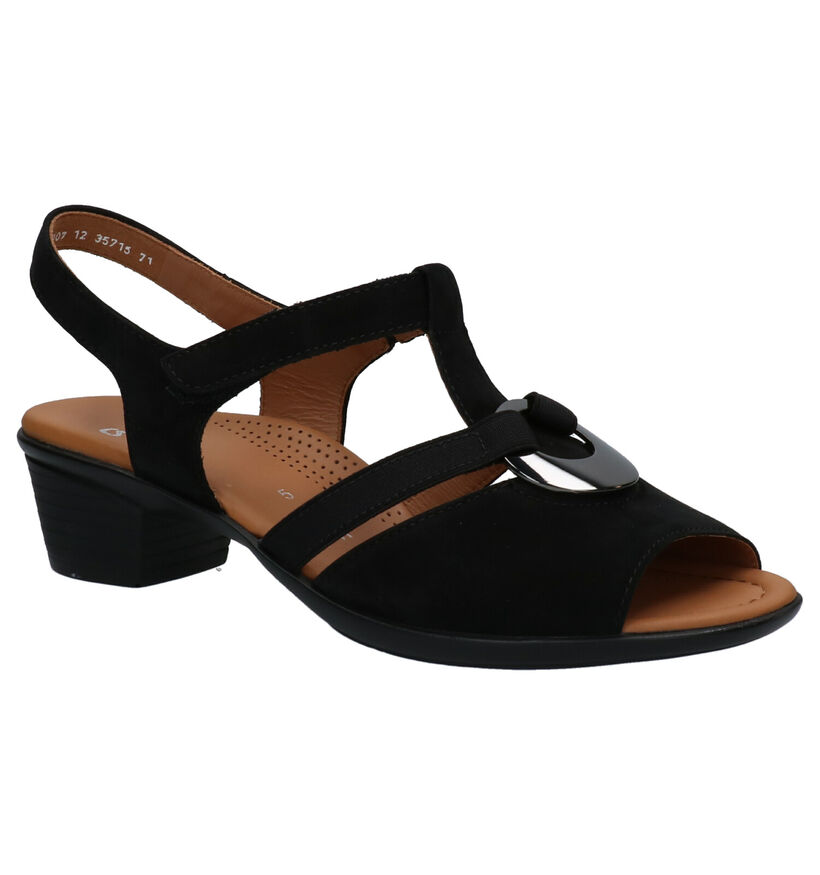 Ara Lugano Sandales en Noir en nubuck (272507)