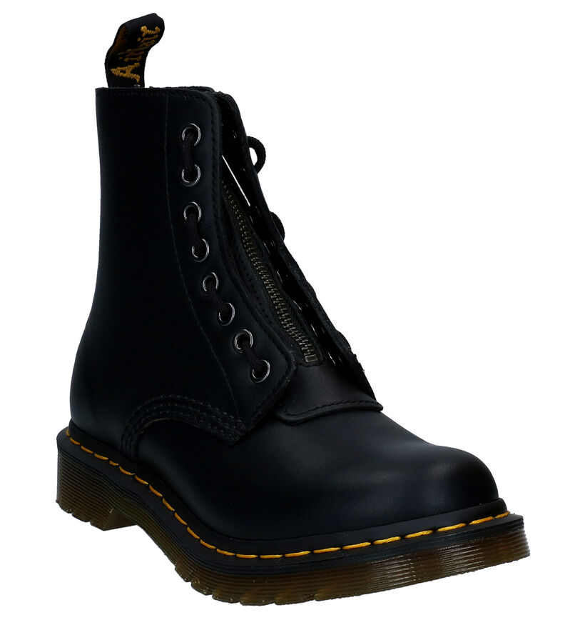 Dr. Martens Pascal FRNT Zip Boots en Noir en cuir (294122)