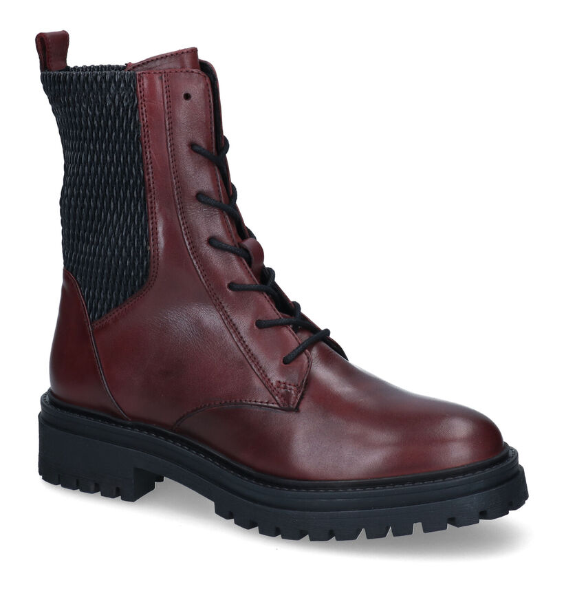 Geox Iridea Bottines en Bordeaux en cuir (316145)