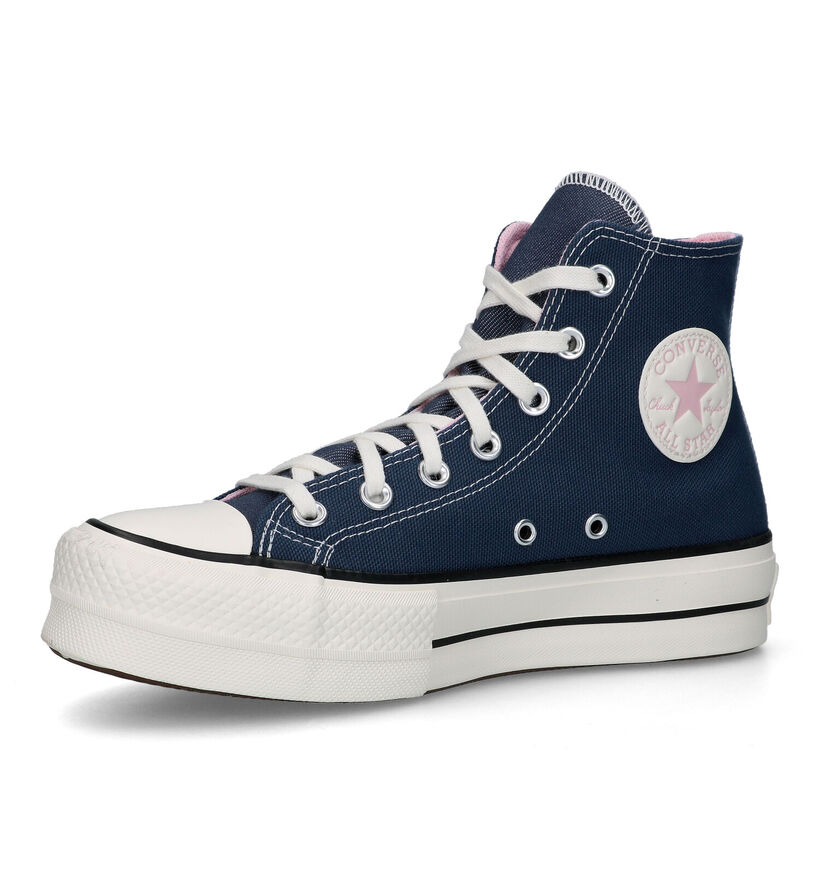 Converse CT AS Lift Platform Denim Fasion Baskets en Écru pour femmes (320402)